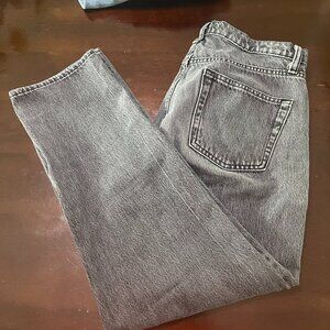 Uniqlo Jeans Black Distressed Loose Straight Jeans Denim Size 28